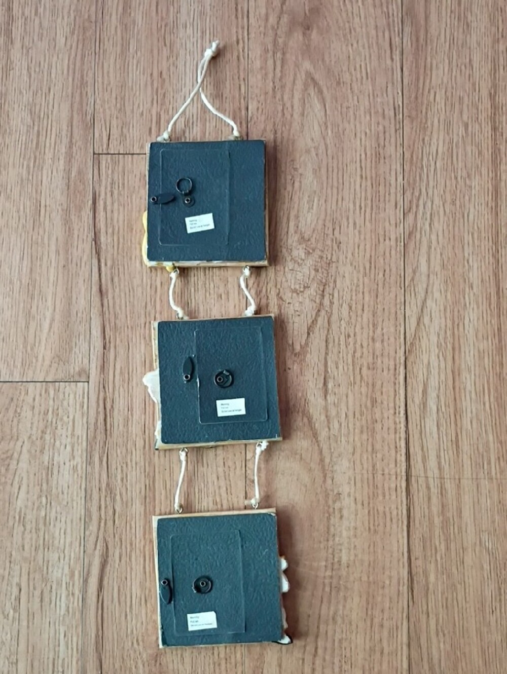 Chef-Themed Hanging Photo Frame Trio in White and Brown - Picture 4 of 6